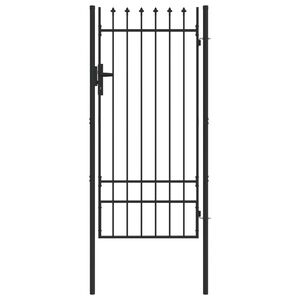 vidaXL Ogradna vrata BOXTEL 103 x 250 cm Čelik s prahom premazan Siva