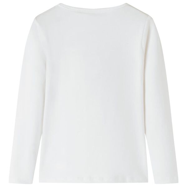 Dječja majica dugih rukava prljavo bijela boja 140