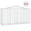vidaXL Lučne gabionske ko&scaron;are 13kom 200x50x100/120cm pocinčano željezo