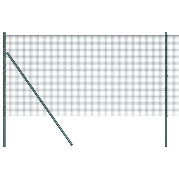 vidaXL Stup za ogradu Zelena 10 x 1,2 m (mreža 16 x 16 mm) Čelik i PVC