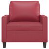 vidaXL Fotelja crvena boja vina 60 cm od umjetne kože