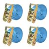 vidaXL Trake za Vezanje Tereta 4 kom 2 Tone 6mx38mm Plave