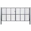 vidaXL Vrtna vrata od mrežastog čelika 400x200 cm, siva
