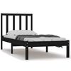 vidaXL Okvir za krevet od borovine crni 90 x 190 cm jednokrevetni