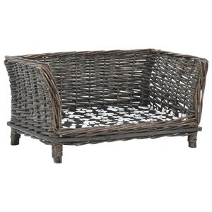 vidaXL Ko&scaron;ara za pse s jastukom siva 50 x 33 x 30 cm od prirodne vrbe