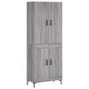vidaXL Visoka komoda siva sonome 69,5x34x180 cm od konstruiranog drva