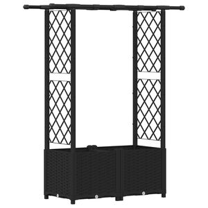 vidaXL Povi&scaron;eni krevet s mrežom i krovom Crna 124,5 x 40 x 136 cm PP