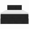vidaXL Krevet s od storage s madracem Crna 120 x 200 cm Baršun
