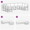 vidaXL Set vanjskih sofa s jastukom 9 pcs Prirodna i bež