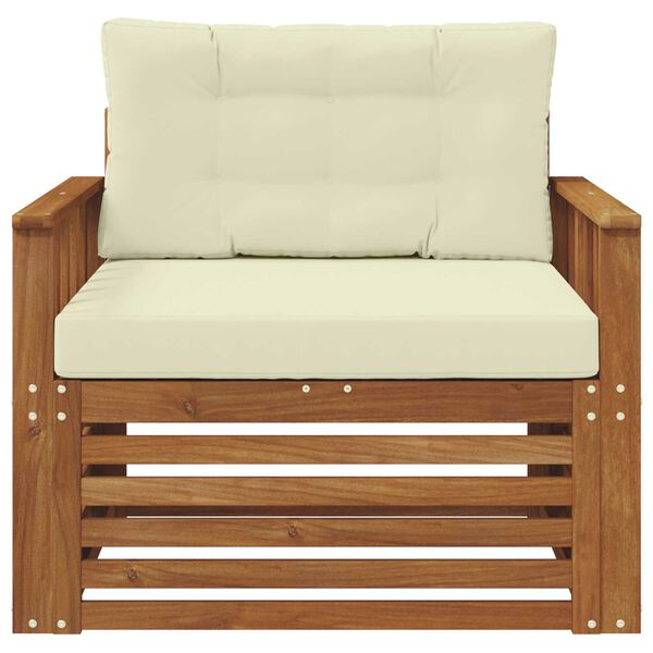 vidaXL Set vanjskih sofa Čvrsto drvo akacije i poliester Prirodna