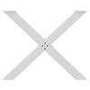 vidaXL Noge za blagovaonski stol u obliku slova X, 2 kom, bijele, 90 x (72-73) cm, čelik