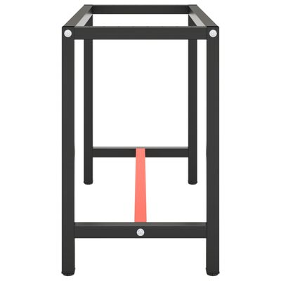 vidaXL Okvir za radni stol mat crni i mat crveni 110x50x79 cm metalni