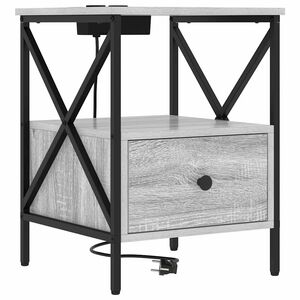 vidaXL Noćni ormar Siva Sonoma 41,5 x 40,5 x 55 cm Konstruirano drvo