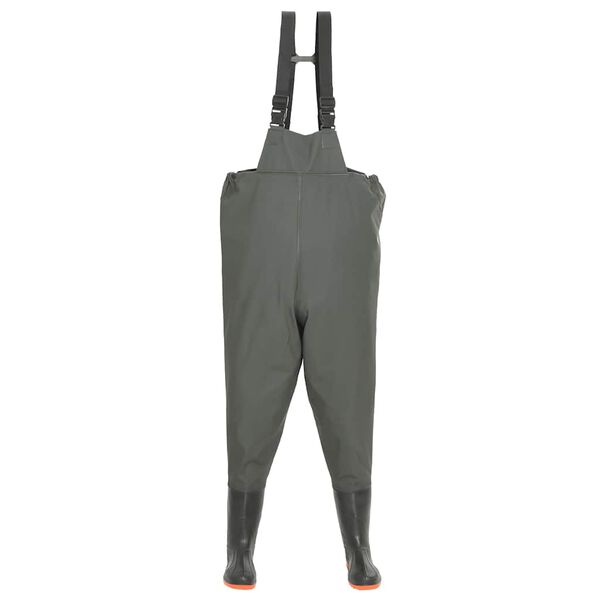vidaXL Hlače za vodu s čizmama zelene veličina 44