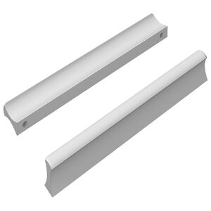 vidaXL Dr&scaron;ka Jednobojno 2 kom. Srebrno 105.7 x 7.4 x 15.5 mm Aluminij