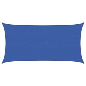 vidaXL Jedrilica za sunčevu sjenu Pravokutni 2 x 6 m HDPE Plava