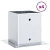 vidaXL Postolja za stupove kvadratna 4 kom 121x121 mm pocinčani čelik