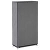 282430 vidaXL Shoe Cabinet with Cover Grey 58x28x106 cm Fabric