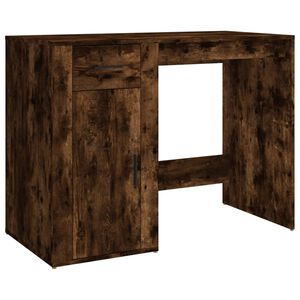 vidaXL Radni stol boja dimljenog hrasta 100x49x75 cm konstruirano drvo