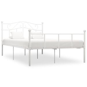 vidaXL Okvir za krevet bijeli metalni 140 x 200 cm