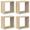 vidaXL Kockaste zidne police 4 kom boja hrasta sonome 26 x 15 x 26 cm