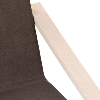 vidaXL Stolica za opuštanje od tkanine tamnosmeđa