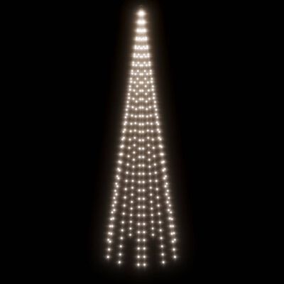 vidaXL Božićno drvce na stijegu 310 LED žarulja hladne bijele 300 cm