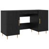 vidaXL Stol Crni hrast Konstruirano drvo 140 x 50 x 75 cm