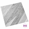 vidaXL Podne daske 55 pcs Sivi 5,11 m&sup2; PVC