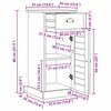 vidaXL Kupaonski ormar VIGO Smeđa i medena smeđa 37,5 x 34 x 80 cm