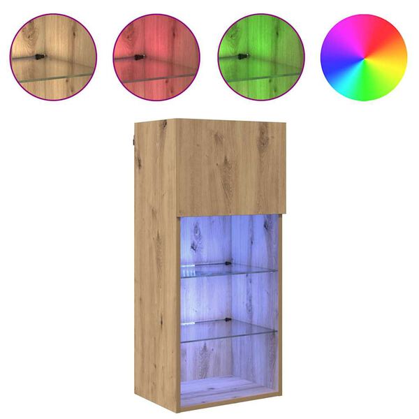 vidaXL Zidni TV ormari Zidne 2 pcs Umjetnički hrast 40,5 x 30 x 90 cm