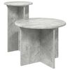vidaXL Set pomoćnih stolića 2 pcs Betonska siva Konstruirano drvo