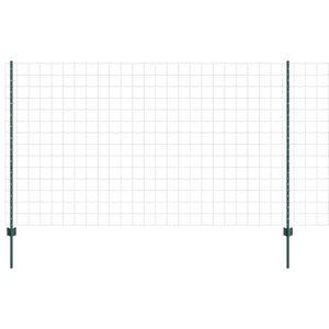 vidaXL Ograda s postovima Zelena