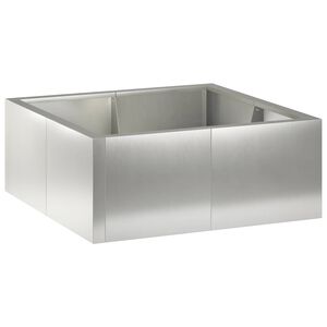 vidaXL Zid za zadržavanje 4 kom. 100 x 100 x 30 cm Nehrđajući čelik