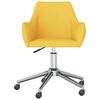 vidaXL Okretne blagovaonske stolice od tkanine 2 kom žute