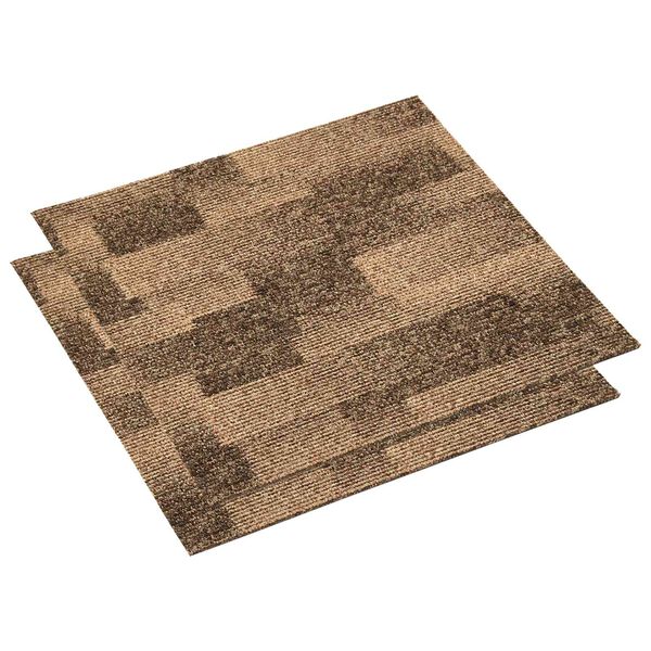 vidaXL Podni tepih 20 pcs Smeđa 50 x 50 cm PP