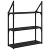 vidaXL Polica na zidu Crni hrast 60 x 21 x 78,5 cm Konstruirano drvo