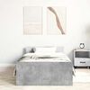vidaXL Okvir kreveta boja betona 75x190 cm mali od konstruiranog drva