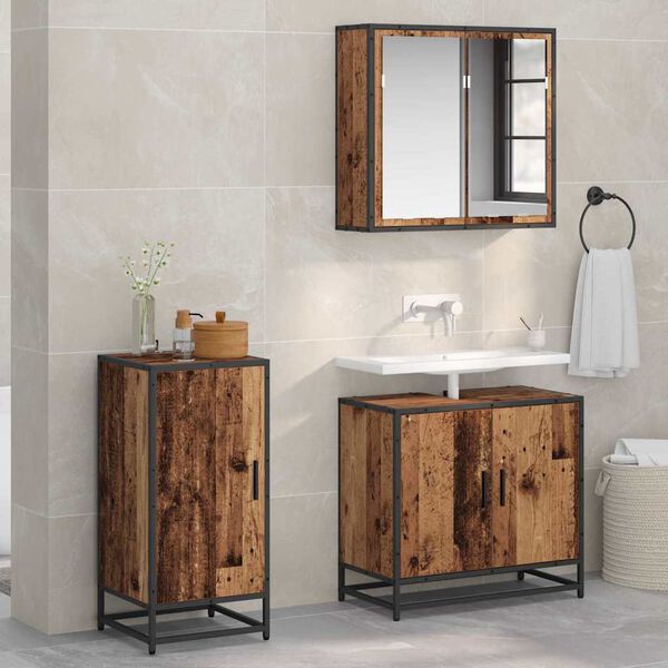 vidaXL Kreveta Staro drvo 35,5 x 35 x 76 cm