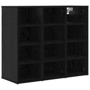 vidaXL Ormar za cipele 77,5 x 30 x 67 cm Konstruirano drvo Crni hrast