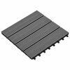 vidaXL Pločice za decking 11 pcs Sivi 30 x 30 cm Drvoplastična smjesa