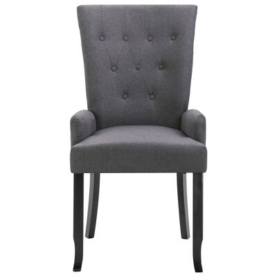 vidaXL Blagovaonska stolica od tkanine 6 kom tamnosive