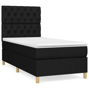vidaXL Box spring krevet s madracem crni 80 x 200 cm od tkanine