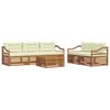 vidaXL Set vanjskih sofa s jastukom 6 pcs Prirodna i krem