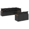 vidaXL 7-dijelni set vrtnih sofa od poliratana s jastucima crni