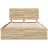 vidaXL Krevetna konstrukcija s uzglavljem Sonoma hrast 150 x 200 cm