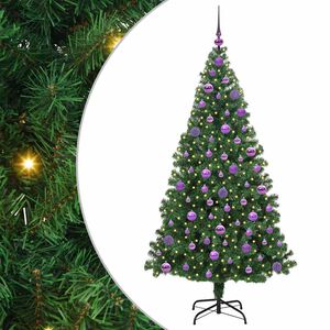 vidaXL Umjetno božićno drvce Zelena 180 cm PVC i Čelik i Plastika