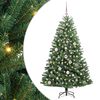 vidaXL Umjetno božićno drvce s nogom Zelena 150 cm PVC i metal