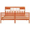 vidaXL Krevet s regalom za knjige bez madraca 200x200 cm od borovine