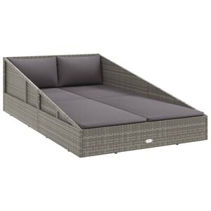 vidaXL Vrtni krevet sivi 110x200 cm od poliratana